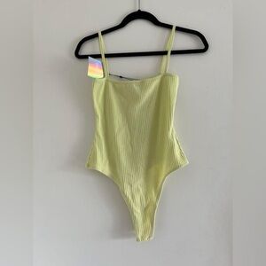 Yellow Ribbed Bodysuit NWT